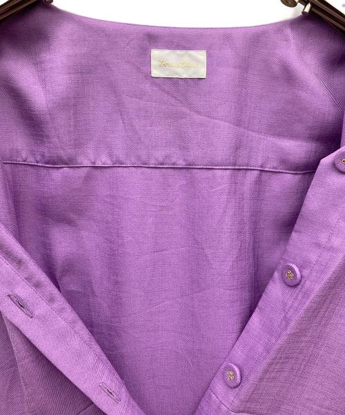 GRACE CLASS（グレースクラス）GRACE CLASS (グレースクラス) リネンタッチバイカラーワンピース パープル×レッド サイズ:38の古着・服飾アイテム