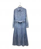 Diagramダイアグラム）の古着「デニム転写ワンピース」｜スカイブルー