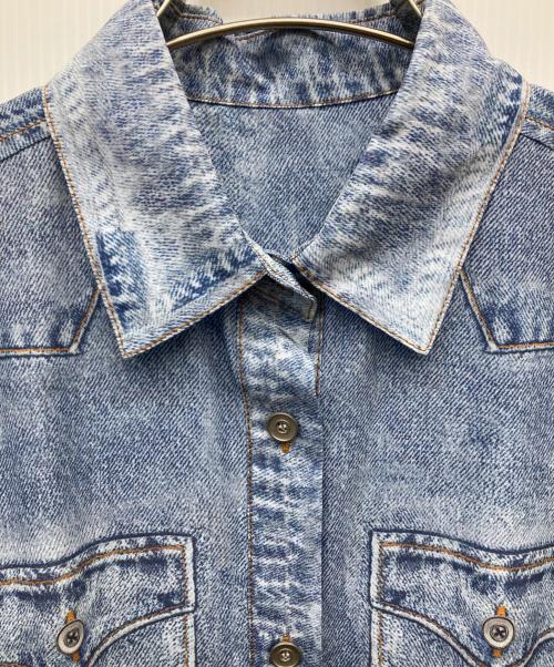 Diagram（ダイアグラム）Diagram (ダイアグラム) デニム転写ワンピース スカイブルー サイズ:36の古着・服飾アイテム