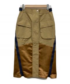 中古・古着通販】sacai (サカイ) Nylon Twill Skirt オリーブ サイズ:2
