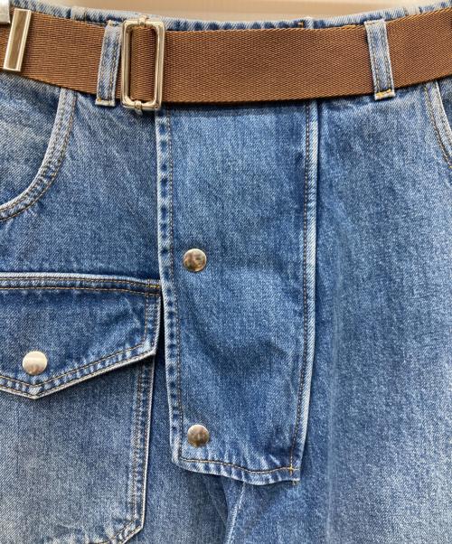 PLAN C（プランシー）Plan C (プランシー) ワイドレッグカーゴジーンズ インディゴ サイズ:38 未使用品の古着・服飾アイテム