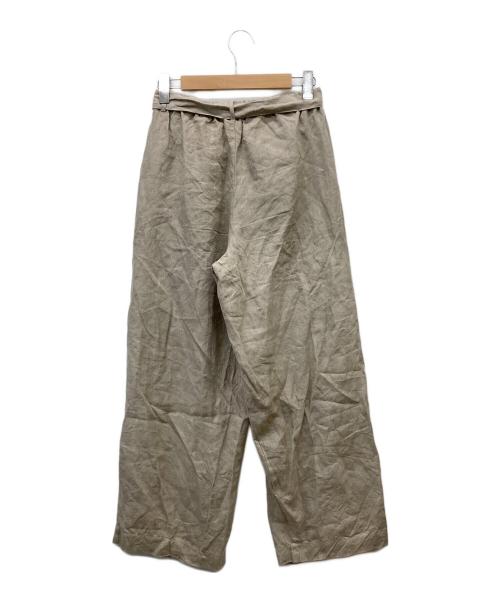 BASERANGE（ベースレンジ）BASERANGE (ベースレンジ) リネンタックワイドパンツ ベージュ サイズ:Sの古着・服飾アイテム