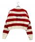MIU MIU (ミュウミュウ) STRIPED SWEATER KNIT レッド×アイボリー サイズ:40：26000円