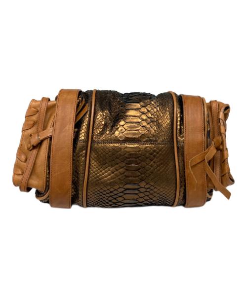 Chloe（クロエ）Chloe (クロエ) シルベラード メタリックパイソン ハンドバッグ ブラウン サイズ:-の古着・服飾アイテム