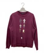 john undercoverジョンアンダーカバー）の古着「INVASION OF WORLD スウェット」｜ボルドー