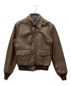 Willis&Geigerウィルスガイガー）の古着「TYPE A-2 レザーフライトジャケット」｜ブラウン