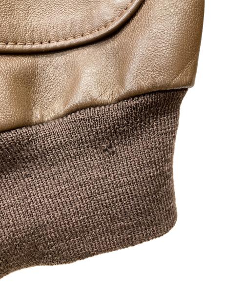 Willis&Geiger（ウィルスガイガー）Willis&Geiger (ウィルスガイガー) TYPE A-2 レザーフライトジャケット ブラウン サイズ:38の古着・服飾アイテム