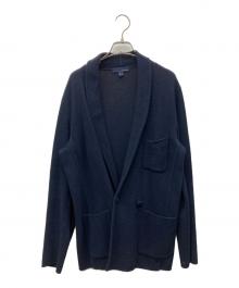 LARDINI（ラルディーニ）の古着「コットンニットジャケット」｜ネイビー