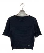 FOXEYフォクシー）の古着「Souffle Knit Top」｜ブラック