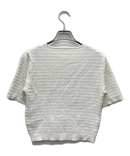 FOXEY（フォクシー）FOXEY (フォクシー) Souffle Knit Top ホワイト サイズ:38の古着・服飾アイテム