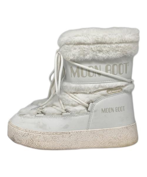 MOON BOOT（ムーンブーツ）MOON BOOT (ムーンブーツ) ホワイトファームートンブーツ ホワイト サイズ:36の古着・服飾アイテム
