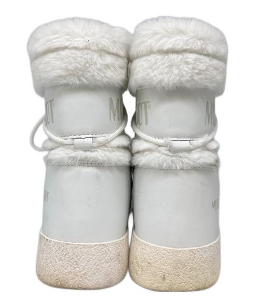 MOON BOOT（ムーンブーツ）MOON BOOT (ムーンブーツ) ホワイトファームートンブーツ ホワイト サイズ:36の古着・服飾アイテム