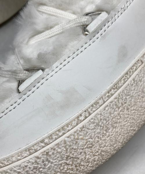 MOON BOOT（ムーンブーツ）MOON BOOT (ムーンブーツ) ホワイトファームートンブーツ ホワイト サイズ:36の古着・服飾アイテム