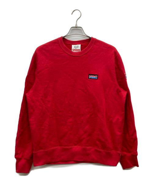 SUPREME（シュプリーム）Supreme (シュプリーム) HONDA (ホンダ) FOX RACING (フォックスレーシング) 21FW Crewneck レッド サイズ:Mの古着・服飾アイテム