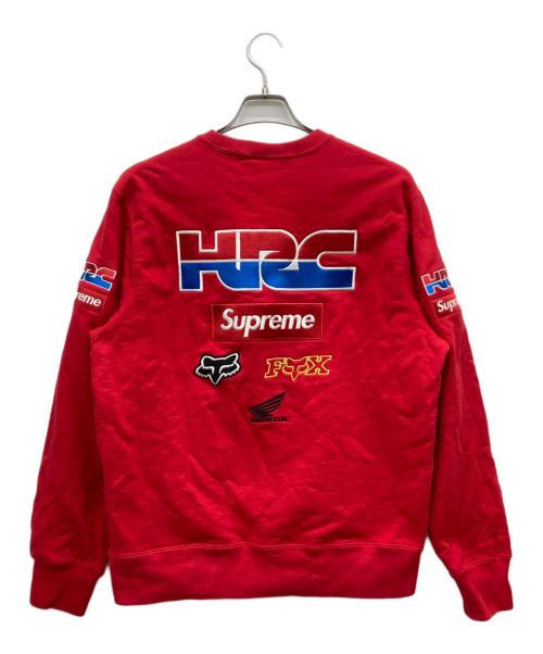 SUPREME（シュプリーム）Supreme (シュプリーム) HONDA (ホンダ) FOX RACING (フォックスレーシング) 21FW Crewneck レッド サイズ:Mの古着・服飾アイテム