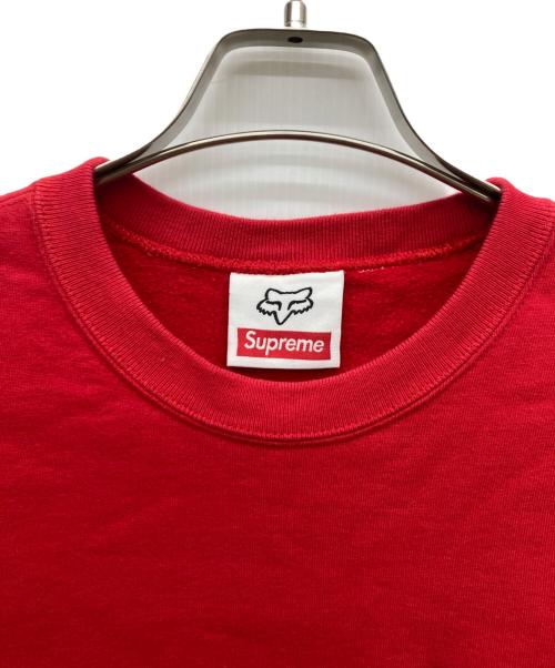 SUPREME（シュプリーム）Supreme (シュプリーム) HONDA (ホンダ) FOX RACING (フォックスレーシング) 21FW Crewneck レッド サイズ:Mの古着・服飾アイテム