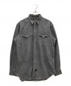 RRLダブルアールエル）の古着「ウエスタンデニムシャツ」｜ブラック