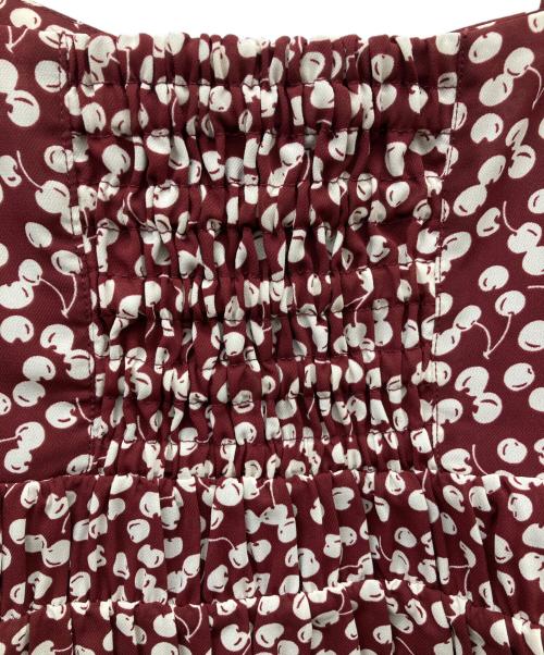 HER LIP TO（ハーリップトゥ）HER LIP TO (ハーリップトゥ) Cherry Pattern Strap Top ボルドー サイズ:Sの古着・服飾アイテム