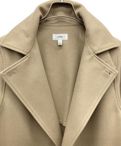 HYKE（ハイク）HYKE (ハイク) ウールロングコート ベージュ サイズ:1の古着・服飾アイテム