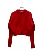 ALEXANDER McQUEENアレキサンダーマックイーン）の古着「23AW カシミヤウールクロップドニットセーター」｜レッド