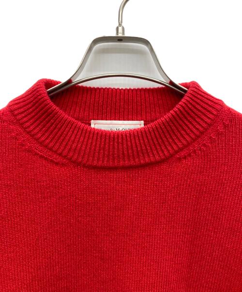 ALEXANDER McQUEEN（アレキサンダーマックイーン）ALEXANDER McQUEEN (アレキサンダーマックイーン) 23AW カシミヤウールクロップドニットセーター レッド サイズ:Mの古着・服飾アイテム