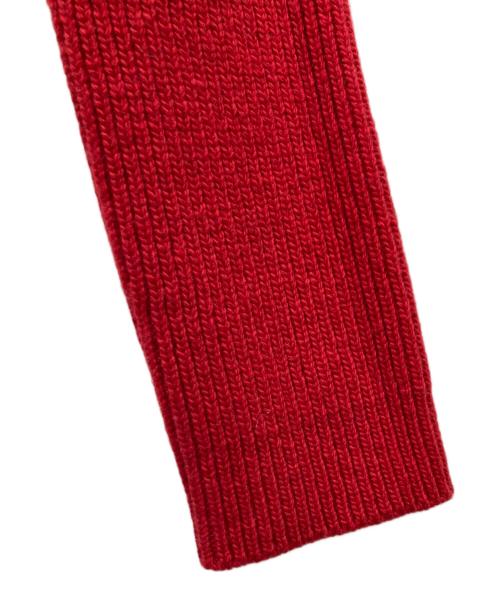 ALEXANDER McQUEEN（アレキサンダーマックイーン）ALEXANDER McQUEEN (アレキサンダーマックイーン) 23AW カシミヤウールクロップドニットセーター レッド サイズ:Mの古着・服飾アイテム