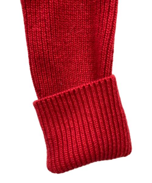 ALEXANDER McQUEEN（アレキサンダーマックイーン）ALEXANDER McQUEEN (アレキサンダーマックイーン) 23AW カシミヤウールクロップドニットセーター レッド サイズ:Mの古着・服飾アイテム