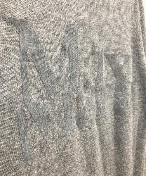 'S Max Mara（エスマックスマーラ）'S Max Mara (エスマックスマーラ) ジャガードロゴ カシミヤ混ニットワンピース グレー サイズ:Mの古着・服飾アイテム