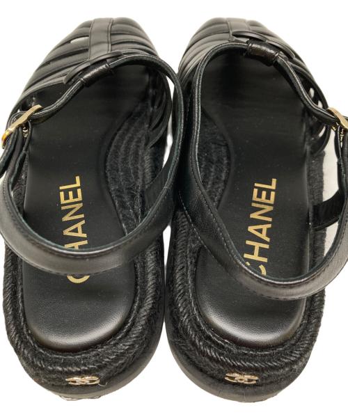 CHANEL（シャネル）CHANEL (シャネル) ココマーク グラディエーターサンダル ブラック サイズ:39Cの古着・服飾アイテム