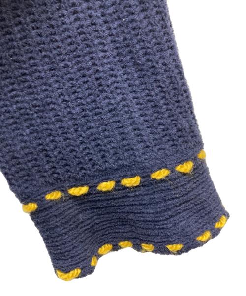 PHINGERIN（フィンガリン）PHINGERIN (フィンガリン) PG1 Knit ネイビー×イエロー サイズ:Ｍの古着・服飾アイテム