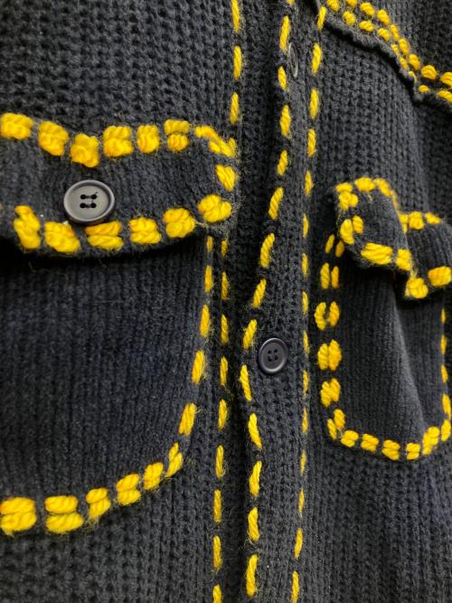 PHINGERIN（フィンガリン）PHINGERIN (フィンガリン) PG1 Knit ネイビー×イエロー サイズ:Ｍの古着・服飾アイテム