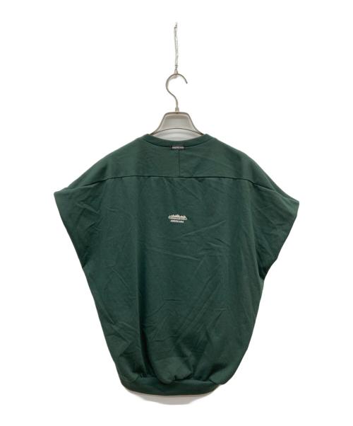 Americana（アメリカーナ）Americana (アメリカーナ) Thousand Mile (サウザンドマイル) FREAK'S STORE (フリークスストア) 別注 フレンチスリーブTシャツ スカートセットアップ グリーン×ブラック サイズ:FREEの古着・服飾アイテム