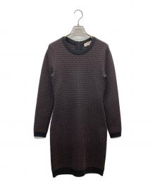 MICHAEL KORS（マイケル・コース）の古着「モノグラムニットワンピース」｜ブラウン×ブラック