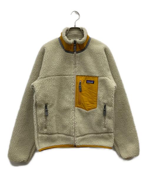 Patagonia（パタゴニア）Patagonia (パタゴニア) CLASSIC RETRO-X JACKET アイボリー×イエロー サイズ:Sの古着・服飾アイテム