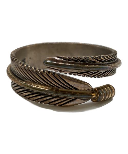 インディアンジュエリー（インディアンジュエリー）インディアンジュエリー (インディアンジュエリー) Silver&12K フェザーリング シルバー×ゴールド サイズ:20号の古着・服飾アイテム