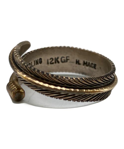 インディアンジュエリー（インディアンジュエリー）インディアンジュエリー (インディアンジュエリー) Silver&12K フェザーリング シルバー×ゴールド サイズ:20号の古着・服飾アイテム