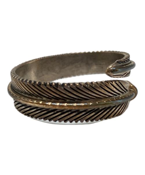 インディアンジュエリー（インディアンジュエリー）インディアンジュエリー (インディアンジュエリー) Silver&12K フェザーリング シルバー×ゴールド サイズ:20号の古着・服飾アイテム