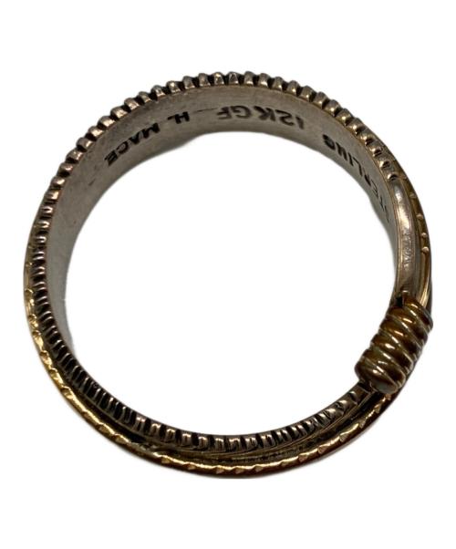 インディアンジュエリー（インディアンジュエリー）インディアンジュエリー (インディアンジュエリー) Silver&12K フェザーリング シルバー×ゴールド サイズ:20号の古着・服飾アイテム