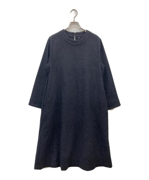 45R（フォーティファイブ・アール）45R (フォーティファイブ・アール) ウールツイードストレッチドレス ネイビー サイズ:3の古着・服飾アイテム