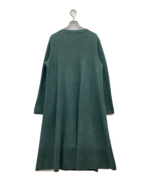45R（フォーティファイブ・アール）45R (フォーティファイブ・アール) 装飾ウールツイードストレッチドレス グリーンの古着・服飾アイテム