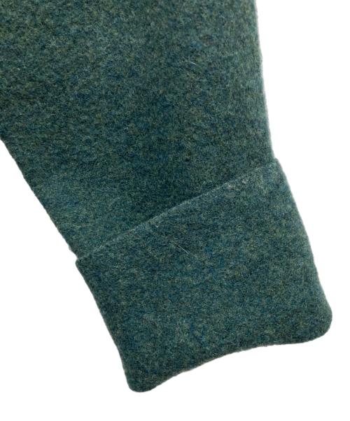 45R（フォーティファイブ・アール）45R (フォーティファイブ・アール) 装飾ウールツイードストレッチドレス グリーンの古着・服飾アイテム