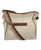 Felisiフェリージ）の古着「キャンバス2WAYバッグ」｜ベージュ×ブラウン