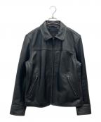 COACHコーチ）の古着「カウレザージャケット」｜ブラック