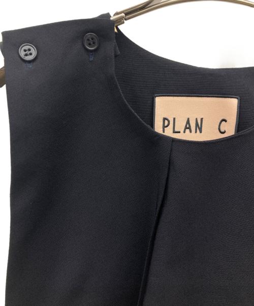 PLAN C（プランシー）PLAN C (プランシー) 襟付きノースリーブワンピース ネイビー サイズ:38の古着・服飾アイテム