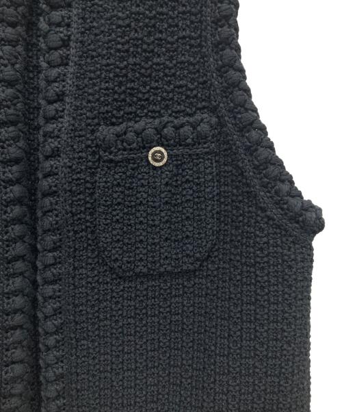 CHANEL（シャネル）CHANEL (シャネル) 22SS ココボタンコットンニットベスト ブラック サイズ:38の古着・服飾アイテム