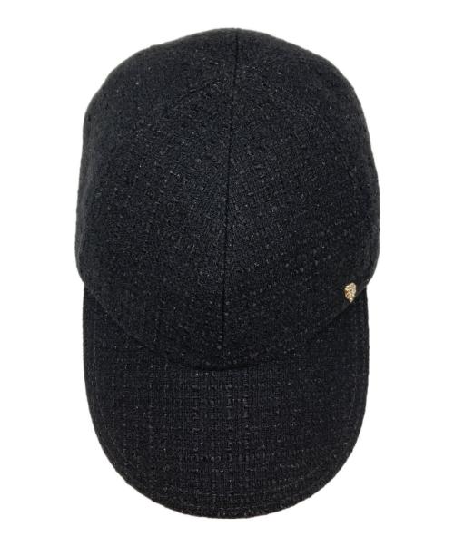 HELEN KAMINSKI（ヘレンカミンスキー）HELEN KAMINSKI (ヘレンカミンスキー) Chalamet ツイードキャップ ブラック サイズ:ONEの古着・服飾アイテム