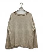 ETRE TOKYOエトレトウキョウ）の古着「ロールエンドリネンニットプルオーバー」｜ベージュ