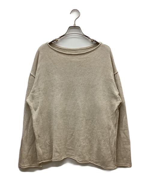 ETRE TOKYO（エトレトウキョウ）ETRE TOKYO (エトレトウキョウ) ロールエンドリネンニットプルオーバー ベージュ サイズ:freeの古着・服飾アイテム