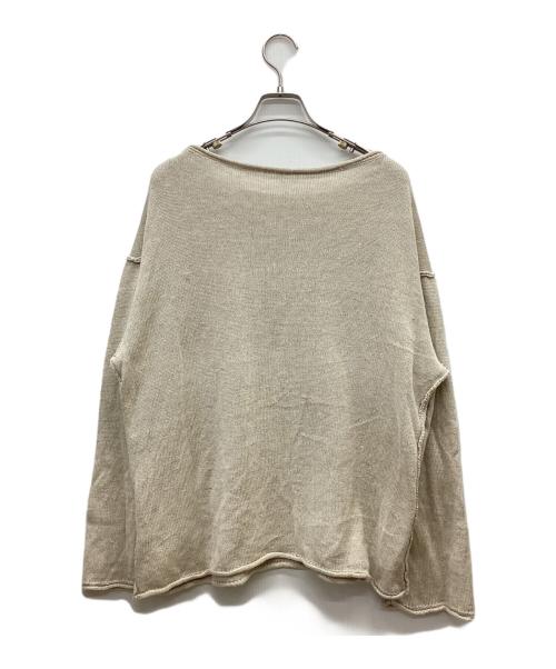 ETRE TOKYO（エトレトウキョウ）ETRE TOKYO (エトレトウキョウ) ロールエンドリネンニットプルオーバー ベージュ サイズ:freeの古着・服飾アイテム