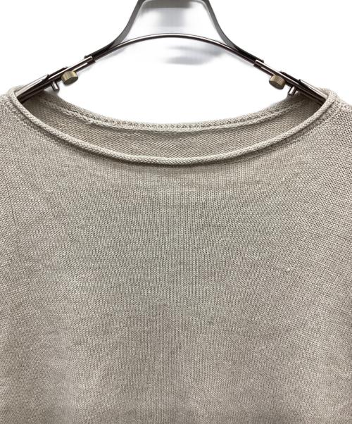 ETRE TOKYO（エトレトウキョウ）ETRE TOKYO (エトレトウキョウ) ロールエンドリネンニットプルオーバー ベージュ サイズ:freeの古着・服飾アイテム